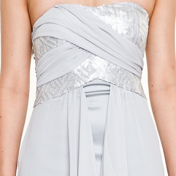 Silver sequin high low dress from le château - Picture 3 of 6